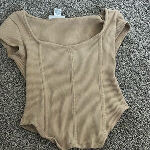 Light brown crop top